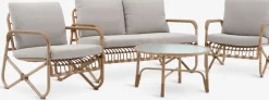 Conjuntos Mesa Y Sillas De Jardín|Muebles De Jardín>JYSK FJANDConjunto muebles jardín FJAND 4 plazas bambú natural