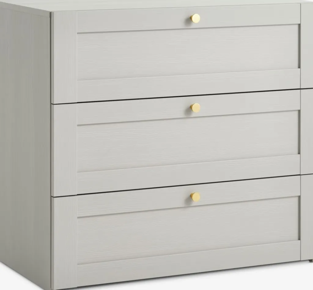 Cómodas|Cómodas>JYSK FRAMLEVCómoda FRAMLEV 3 cajones Gris