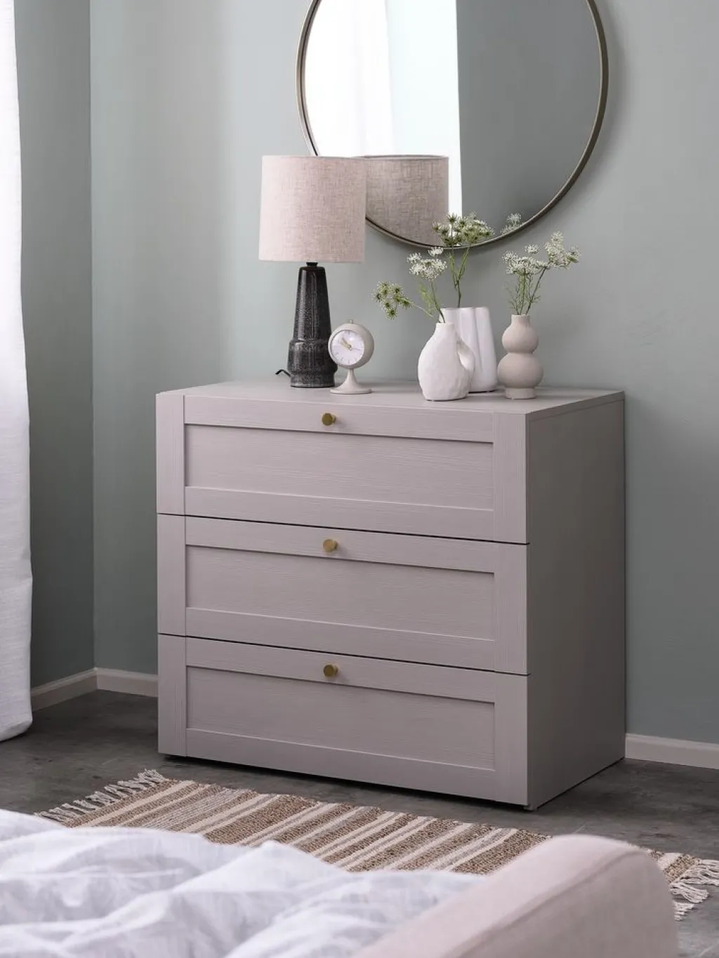 Cómodas|Cómodas>JYSK FRAMLEVCómoda FRAMLEV 3 cajones Gris