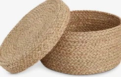 Todas Las Cestas|Cestas Y Cajas>JYSK FRITLEVCaja FRITLEV Ø29xA15cm con tapa natural