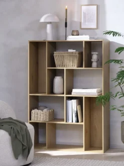 Estanterias Y Librerías|Estanterias Y Librerías>JYSK GADEHUSEEstantería GADEHUSE 10 estantes color roble natural