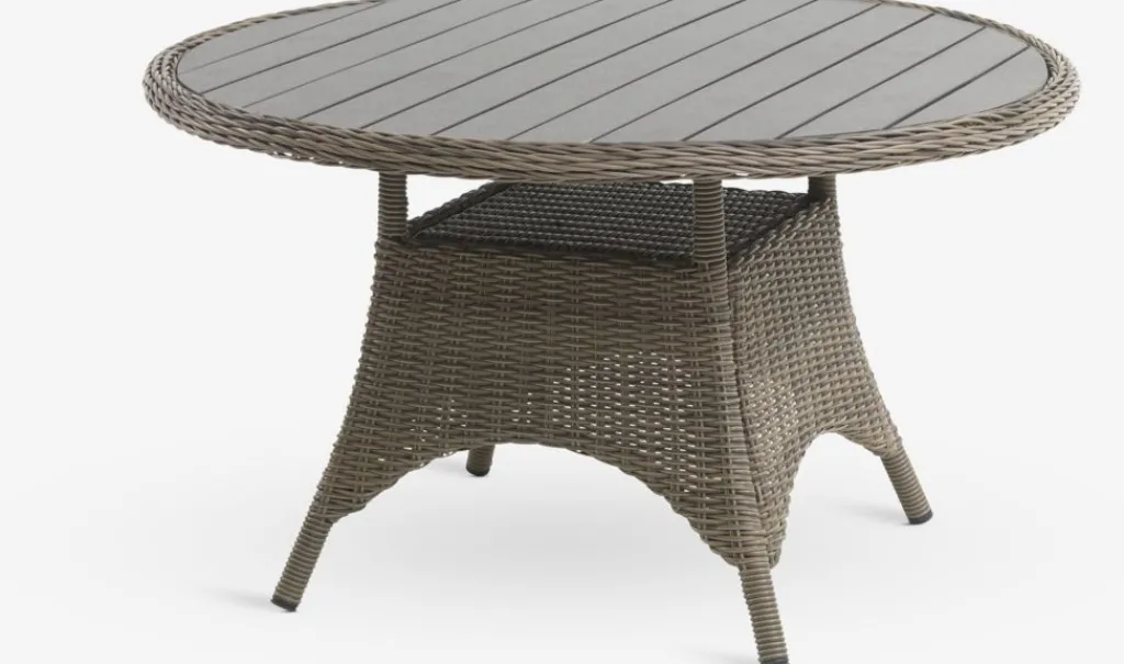 Conjuntos Mesa Y Sillas De Jardín>JUTLANDIA GAMMELBYMesa GAMMELBY Ø130 + 4 sillas GAMMELBY gris