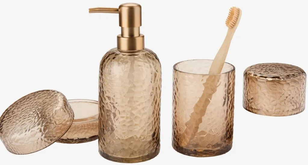 Dispensadores De Jabón|Cuidado Personal>JYSK GENEVADDispensador de jabón GENEVAD cristal reciclado marrón