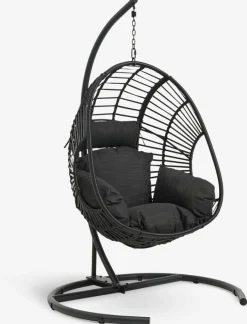 Muebles De Jardín|Hamacas Y Sillas Colgantes>JYSK GJERNSilla colgante GJERN A118xA184xP106 negro
