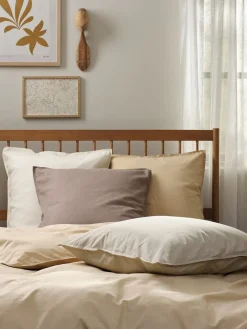 Fundas De Almohada>KRONBORG GROGOLDFunda de almohada algodón lavado GRO 50x70/75 beis Beige