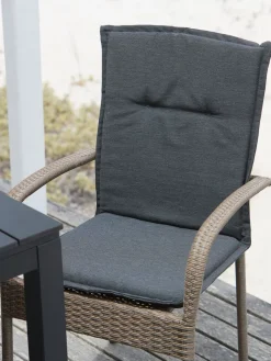 Cojines Para Sillas De Jardín|Cojines Para Palé>JUTLANDIA GUDHJEMCojín de jardín silla respaldo bajo GUDHJEM Gris oscuro
