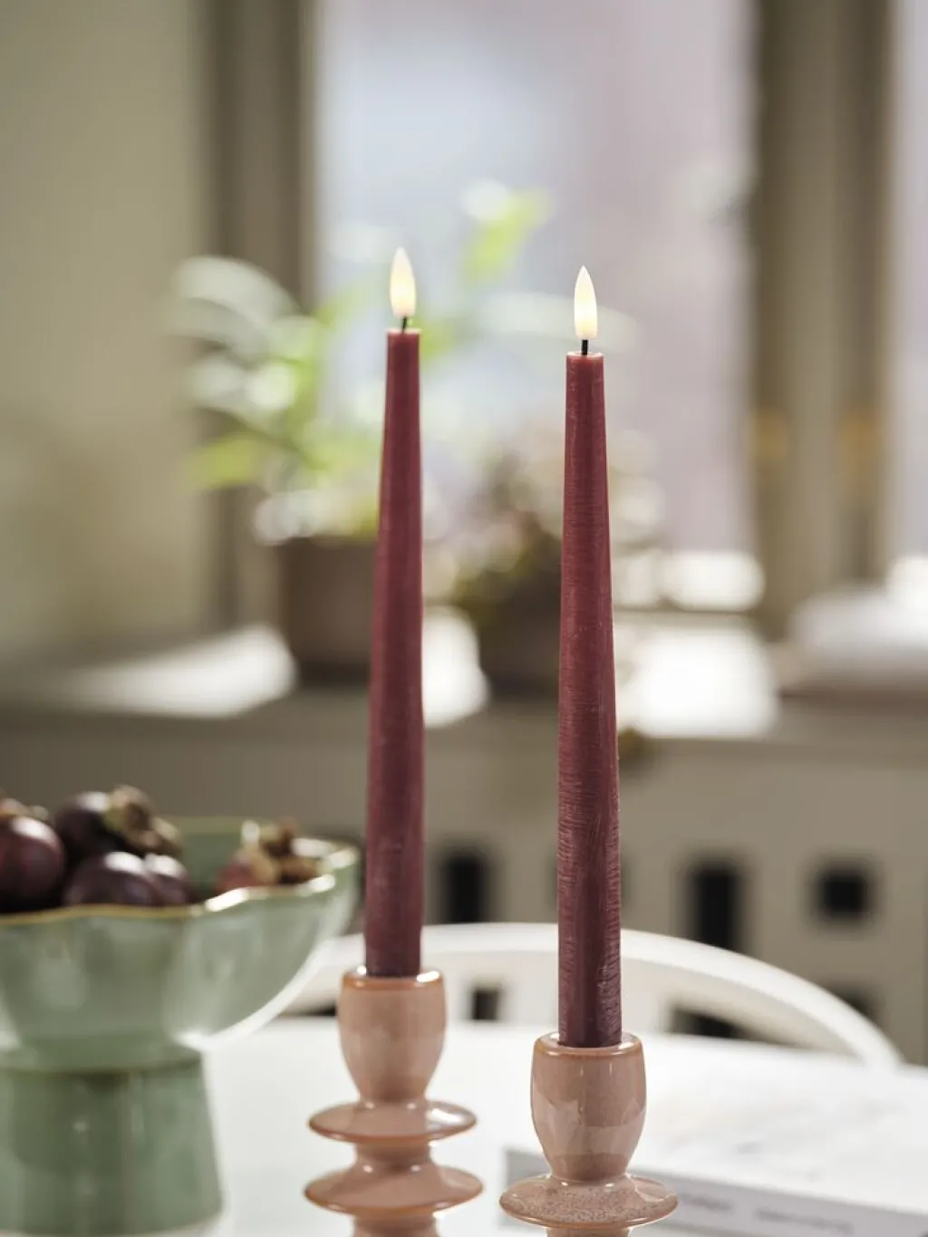 Velas LED>JYSK GUDMUNDVela LED GUDMUND A29cm 2 unidades Berenjena