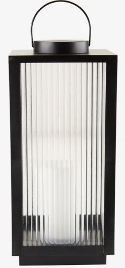 Iluminación Exterior>JYSK GULDSMEDFarol ULDSMED A22xL22xA48cm con LED negro