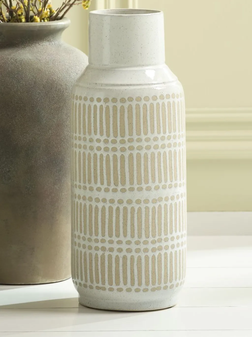 Jarrones>JYSK GUSTAFJarrón GUSTAF Ø18xA47cm blanco