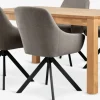 Mesas De Comedor|Conjuntos De Comedor>JYSK HAGE + ROSTRUPMesa HAGE L150 roble natural + 4 sillas ROSTRUP arena/negro