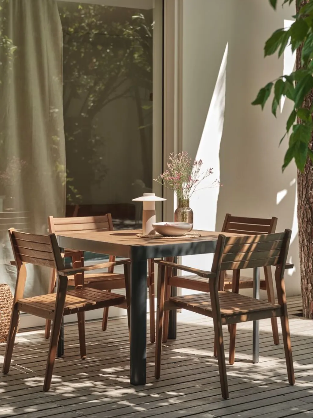 Sillas De Jardín>JUTLANDIA HAMRASilla apilable HAMRA madera dura