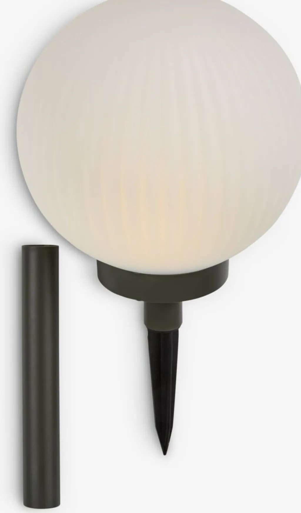 Iluminación Solar>JYSK HAUKUGLELámpara solar HAUKUGLE Ø18xA46cm blanco