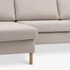 2 Plazas|3 Plazas>JYSK HELLERUPSofá HELLERUP chaise longue tela beis/roble natural