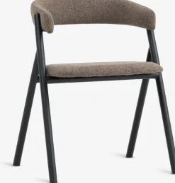 Sillas De Comedor>JYSK HINDEVADSilla de comedor HINDEVAD tela marrón claro/negro