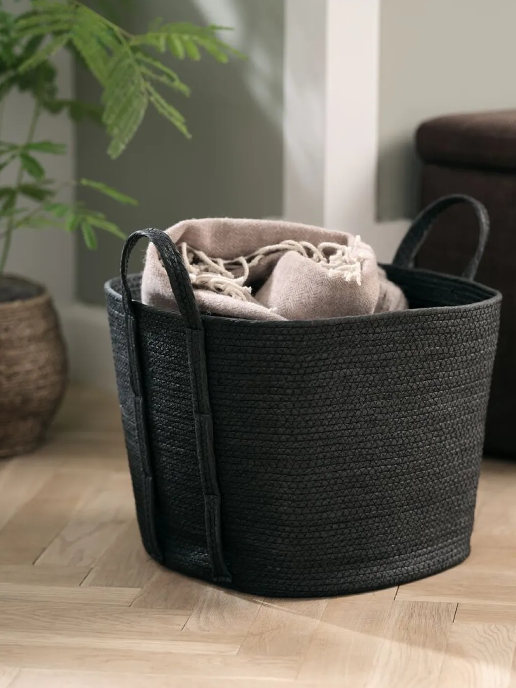 Todas Las Cestas|Cestas Y Cajas>JYSK HJALTICesta HJALTI A37xL37xA32cm negro