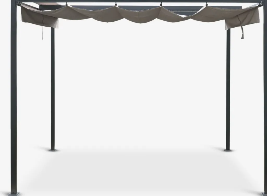 Cenadores Y Pérgolas>JYSK HJORTEMOSEPérgola HJORTEMOSE A3xL3xA2,3m gris claro