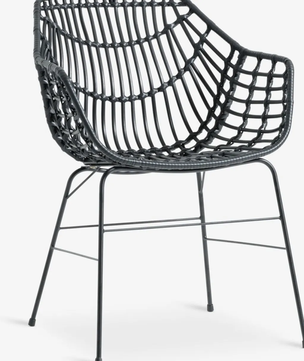 Conjuntos Mesa Y Sillas De Jardín>JYSK HOBRO + ILDERHUSEMesa HOBRO L70 + 2 sillas ILDERHUSE Negro