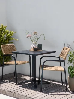 Mesas De Jardín>JUTLANDIA HOBROMesa de balcón HOBRO A70xL70 Negro