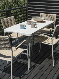 Mesas De Jardín|Mesas De Camping>JYSK HOLMENMesa plegable HOLMEN A60xL124 blanco