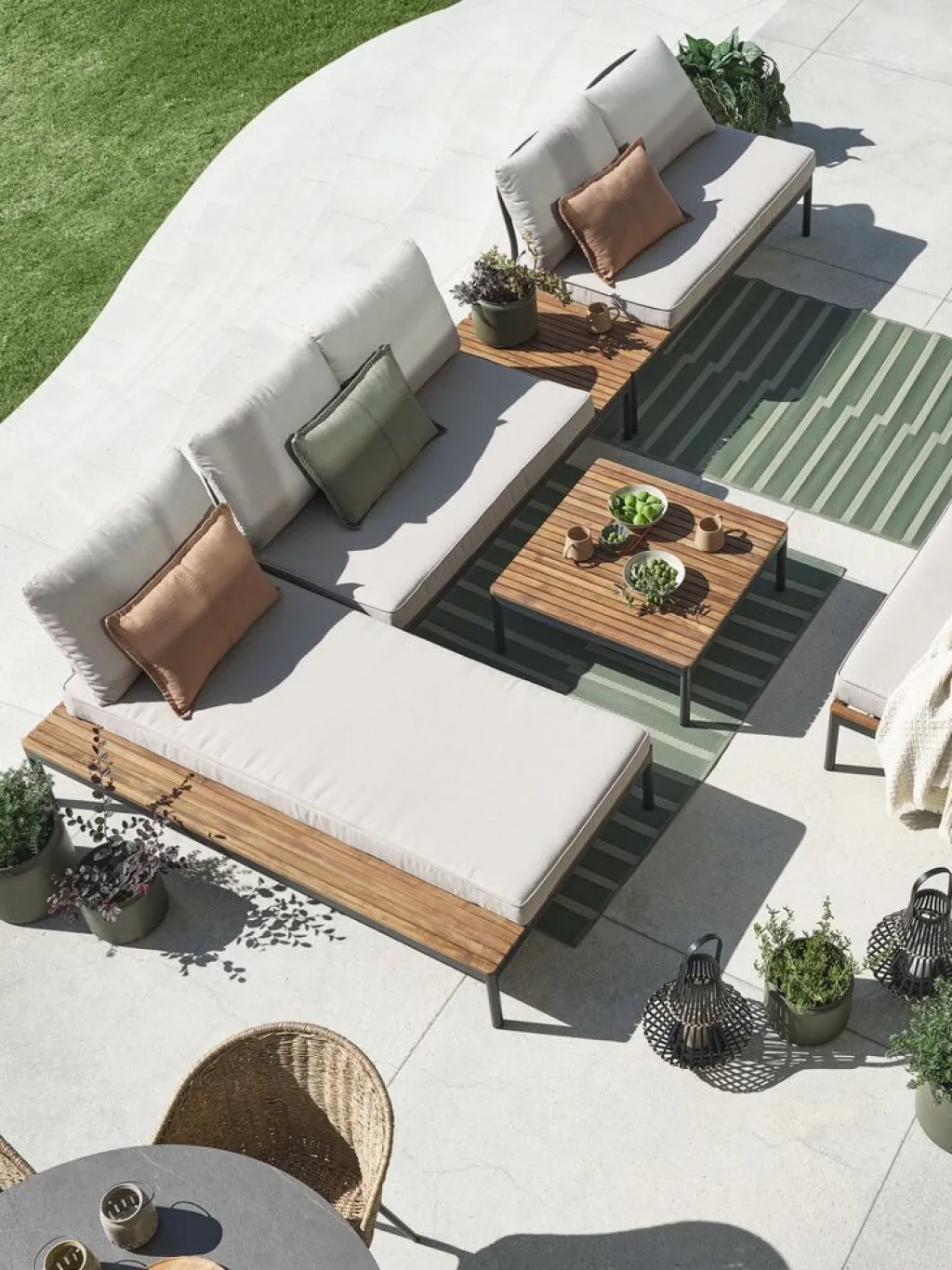 Conjuntos Mesa Y Sillas De Jardín|Muebles De Jardín>JYSK HOUConjunto muebles jardín HOU 2 plazas madera dura