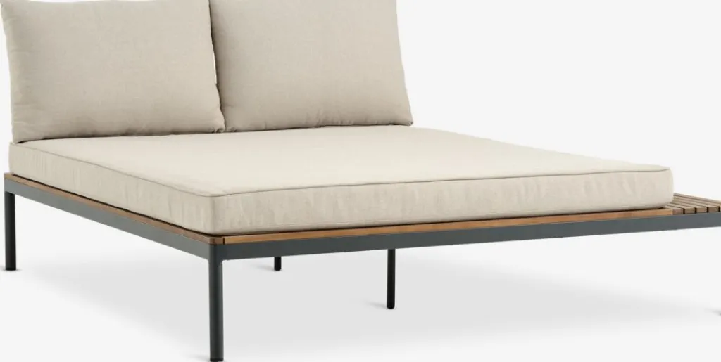 Muebles De Jardín>JYSK HOUMódulo de jardín HOU chaise longue 2 plazas madera dura