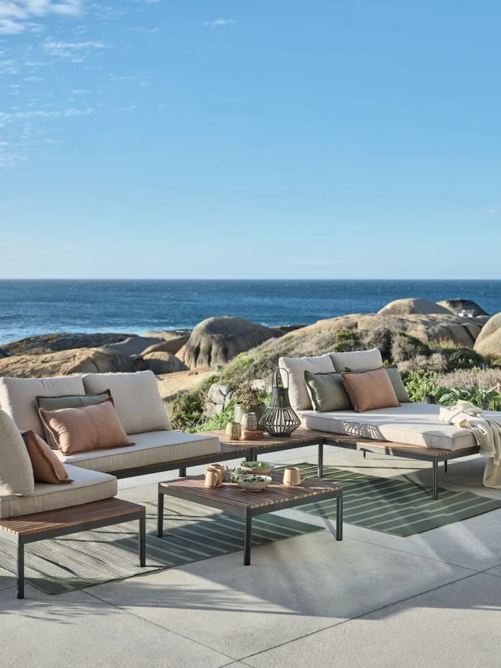 Muebles De Jardín>JYSK HOUMódulo de jardín HOU chaise longue 2 plazas madera dura