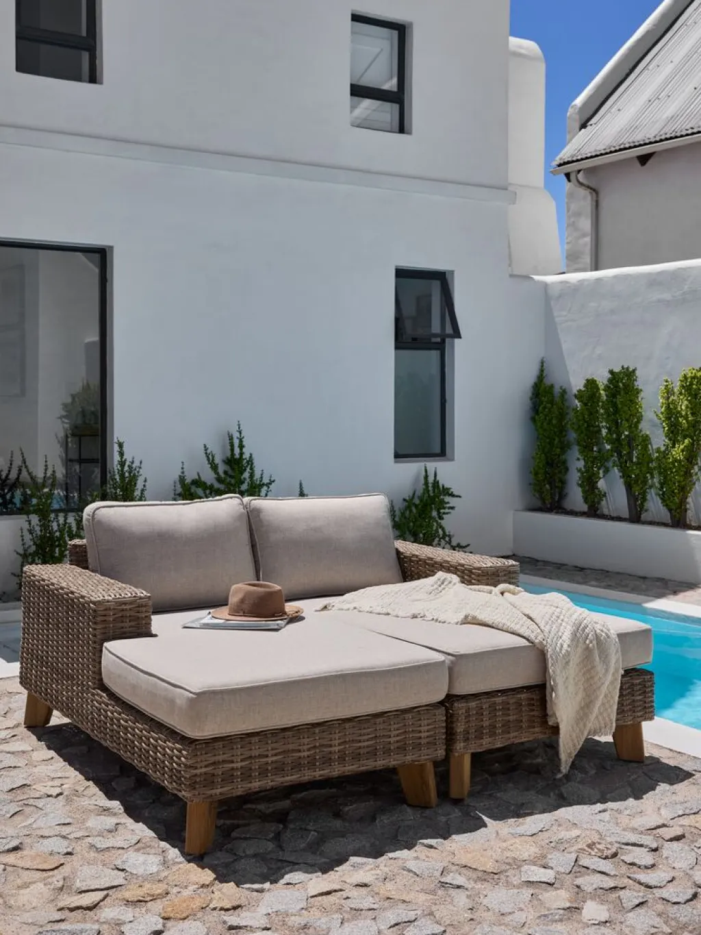 Muebles De Jardín|Tumbonas>JYSK HUSAATumbona HUSAA A88xL162 derecha natural