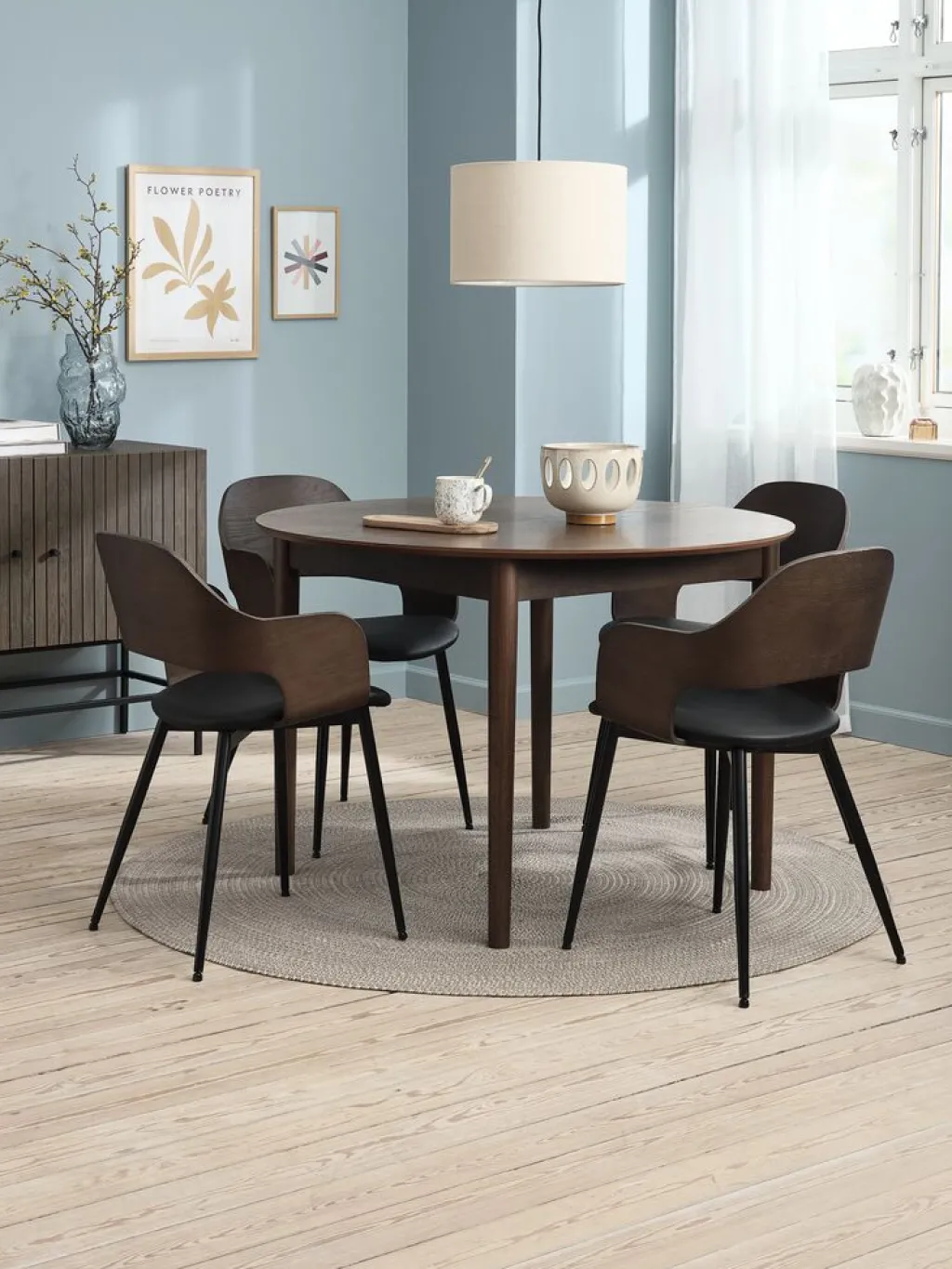 Sillas De Comedor>Royal Oak HVIDOVRESilla de comedor HVIDOVRE /negro Roble oscuro
