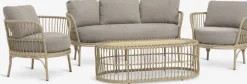 Conjuntos Mesa Y Sillas De Jardín|Muebles De Jardín>JYSK ILLERUPConjunto muebles jardín ILLERUP 4,5 plazas natural