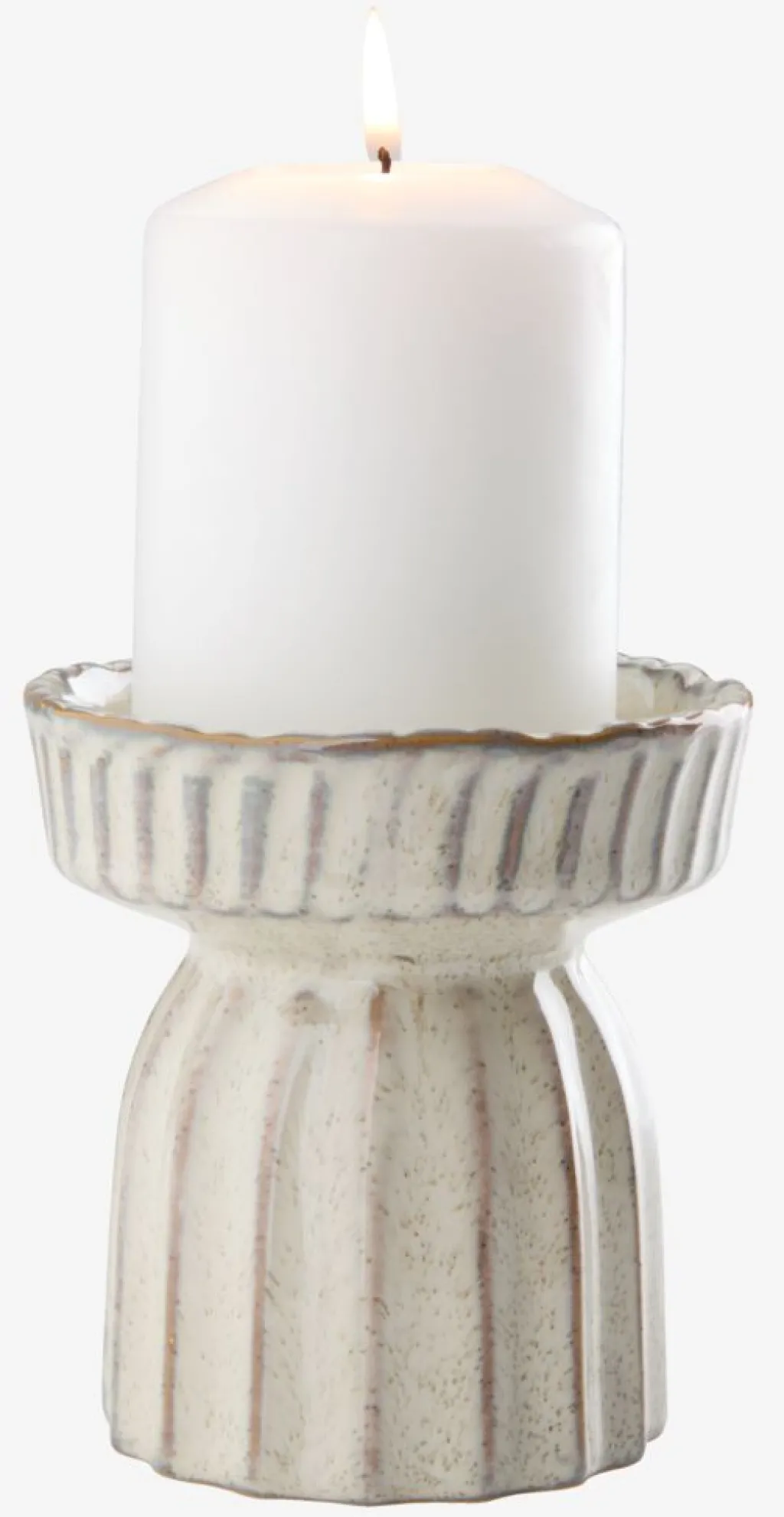 Portavelas>JYSK INGARPortavelas INGAR Ø10xA11cm blanco