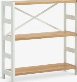 Estanterias Y Librerías|Estanterias Y Librerías>Royal Oak INTRUPEstantería INTRUP ancha 3 estantes blanco/roble natural Roble natural+Blanco