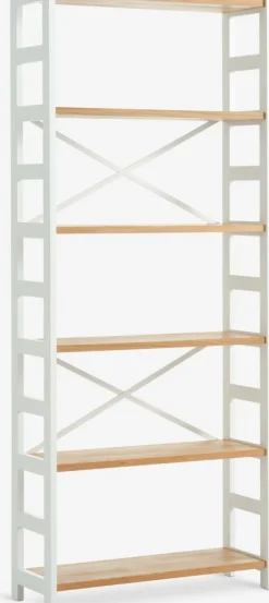 Estanterias Y Librerías|Estanterias Y Librerías>Royal Oak INTRUPEstantería INTRUP ancha 6 estantes blanco/roble natural Roble natural+Blanco