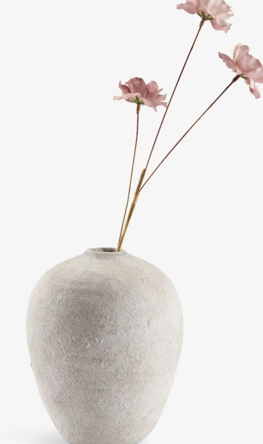 Jarrones>JYSK IVARJarrón IVAR Ø17xA21cm blanco/gris