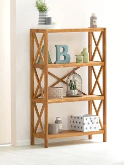 Estanterias Y Librerías|Estanterias Y Librerías>Royal Oak JANNERUPEstantería JANNERUP ancha 4 estantes roble natural