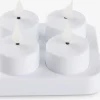 Velas LED>JYSK JANSSONVelas pequeñas LED JANSSON blanco/negro con cargador