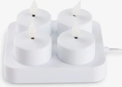 Velas LED>JYSK JANSSONVelas pequeñas LED JANSSON blanco/negro con cargador