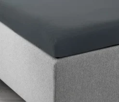 Sábanas Para Colchones|Sábanas Para Toppers>KRONBORG JASMINGOLDSábana ajustable topper jersey JASMIN 90x200x6-10 gris