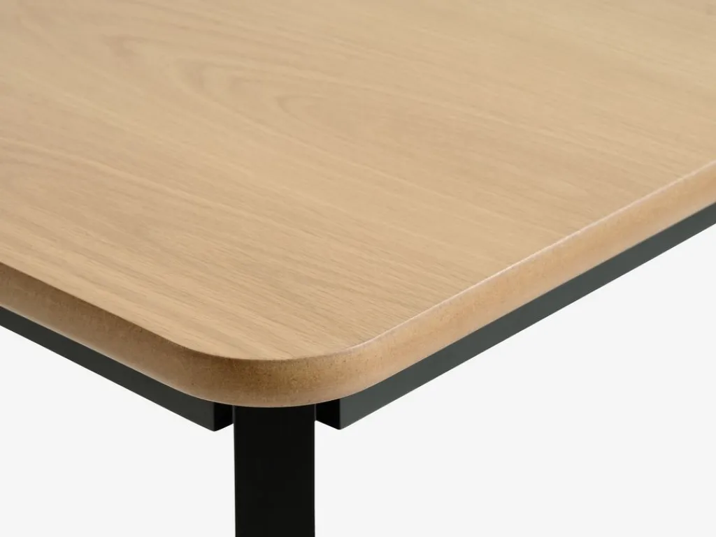 Mesas De Comedor>JYSK JEGINDMesa de comedor JEGIND 80x130 roble natural/negro Roble natural+Negro