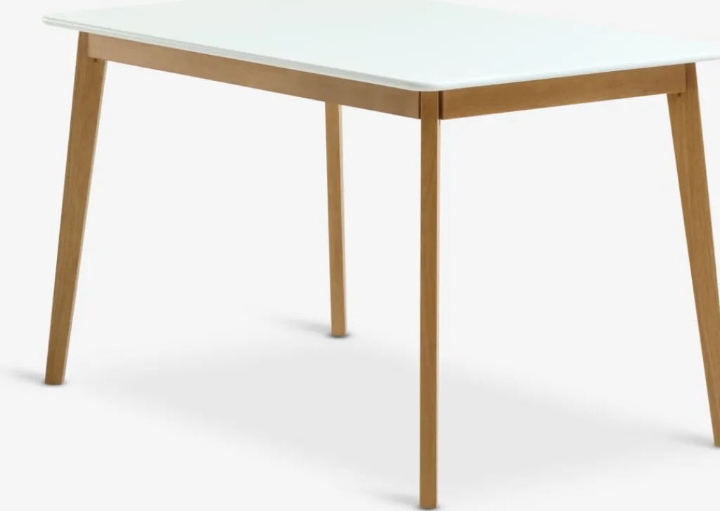 Mesas De Comedor>JYSK JEGINDMesa de comedor JEGIND 80x130 blanco/natural Blanco+Natural