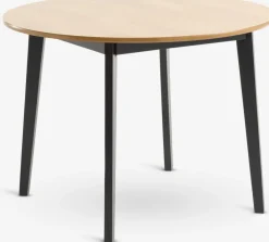 Mesas De Comedor>JYSK JEGINDMesa de comedor JEGIND Ø105 roble natural/negro Roble natural+Negro