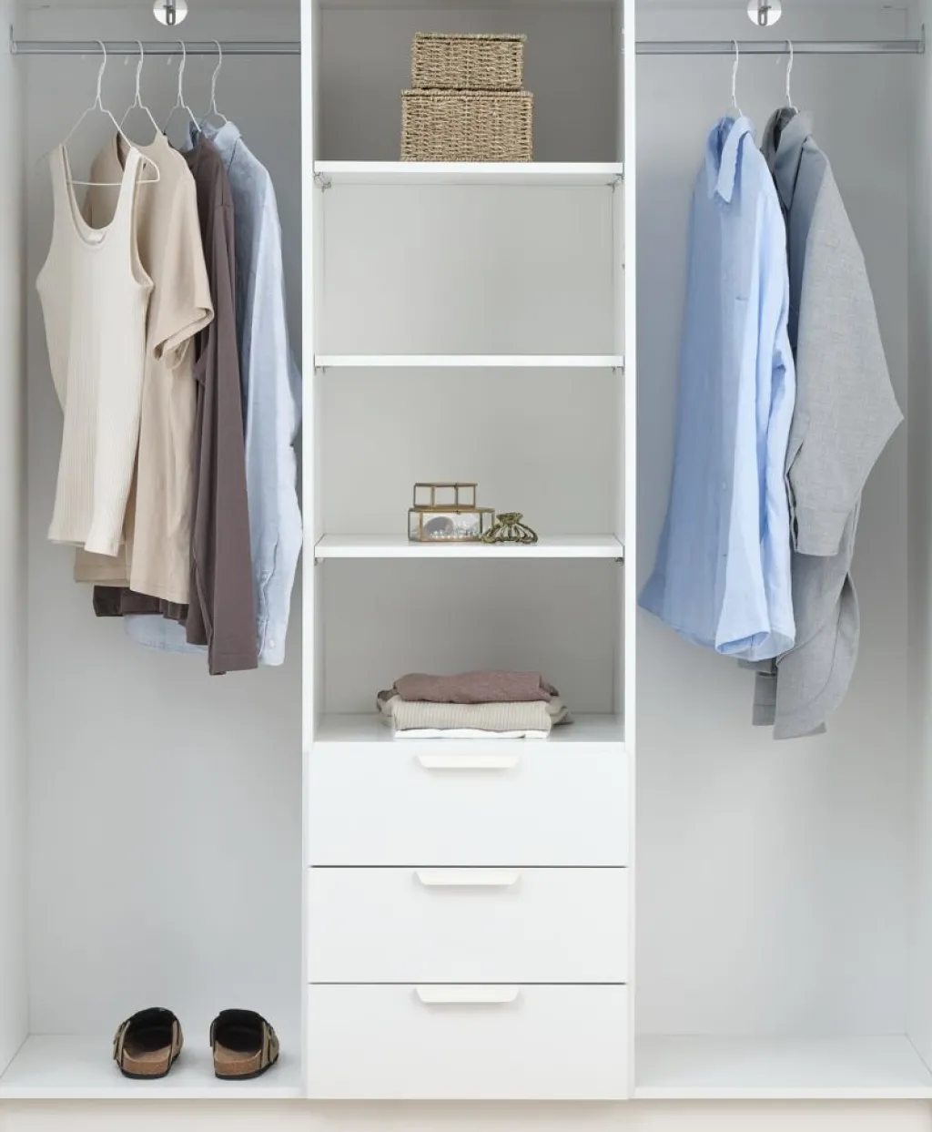 Armarios|Todos Los Armarios>JYSK JENSLEVArmario JENSLEV 144x176 3 puertas 3 cajones Blanco