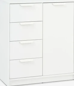 Cómodas|Cómodas>JYSK JENSLEVCómoda JENSLEV 4 cajones 1 puerta Blanco