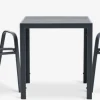 Conjuntos Mesa Y Sillas De Jardín>JYSK JERSORE + LEKNESMesa JERSORE L70 + 2 sillas LEKNES negro