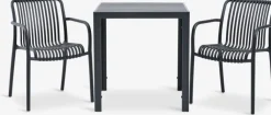 Conjuntos Mesa Y Sillas De Jardín>JYSK JERSORE + NABBENMesa JERSORE L70 + 2 sillas NABBEN negro