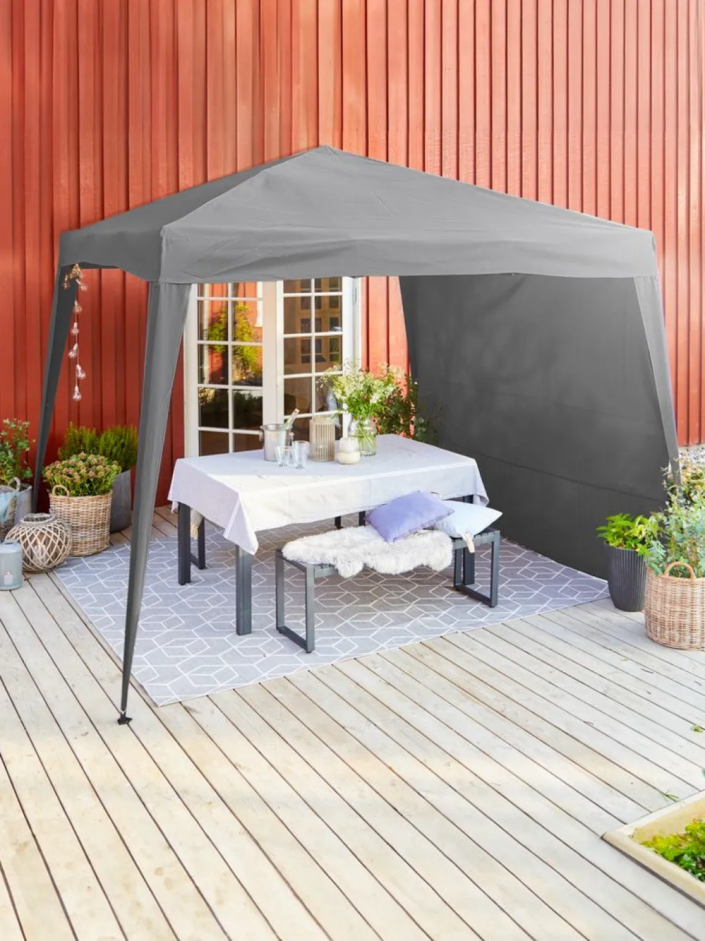 Cenadores Y Pérgolas>JYSK JERUPCenador JERUP A2,7xL2,7xA2,6m gris