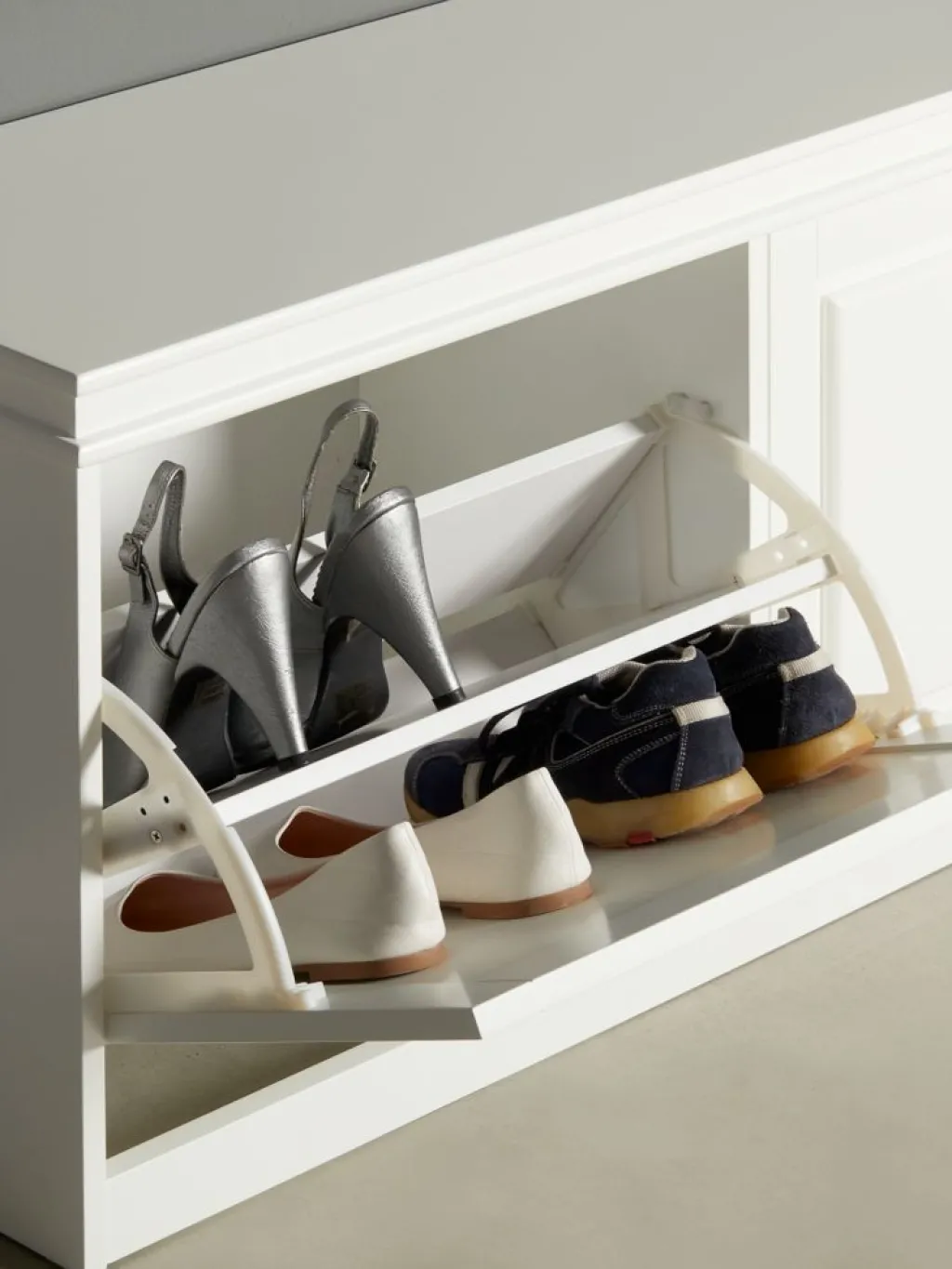 Zapateros|Zapateros>JYSK JERUPZapatero/banco JERUP 2 compartimentos blanco