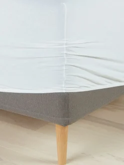 Sábanas Para Colchones|Sábanas Para Toppers>KRONBORG JETTEGOLDSábana bajera ajustable de jersey JETTE 90x200x35 Blanco