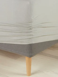 Sábanas Para Colchones|Sábanas Para Toppers>KRONBORG JETTEGOLDSábana bajera ajustable de jersey JETTE 90x200x35 beis Beige