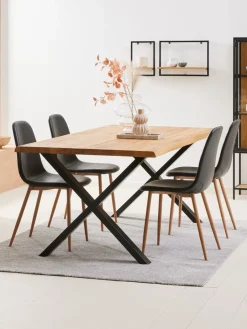Sillas De Comedor>JYSK JONSTRUPSilla de comedor JONSTRUP polipiel /roble natural Negro