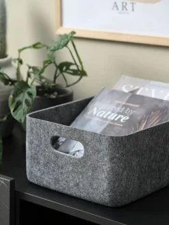 Todas Las Cestas|Cestas Y Cajas>JYSK JOSEFCesta JOSEF A25xL33xA14cm gris